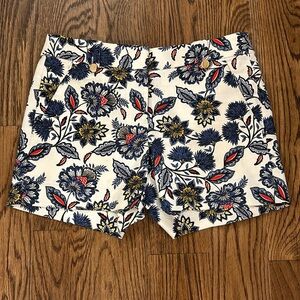 LOFT Red & Blue Floral Shorts NWOT | Size 0